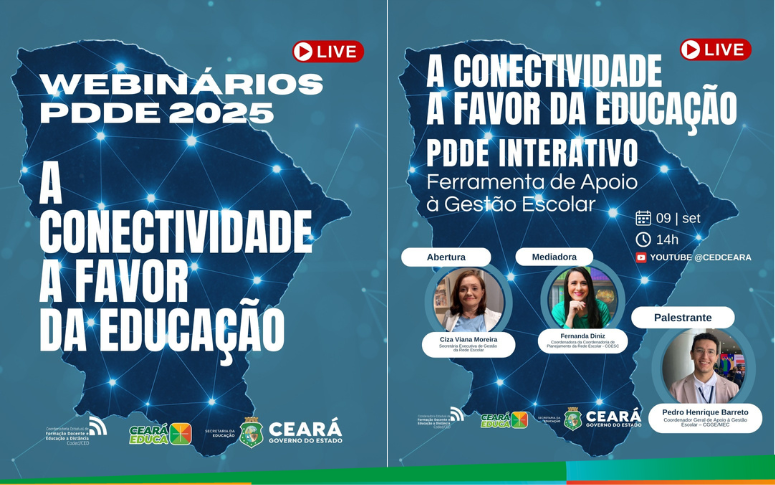 Seduc realiza “Webinários PDDE – a conectividade a favor da educação”